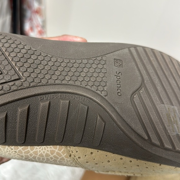 Spenco Orthotic Memory Foam Suede Mules Siesta Mosaic Tan Amazing Comfort NWB - Picture 3 of 8